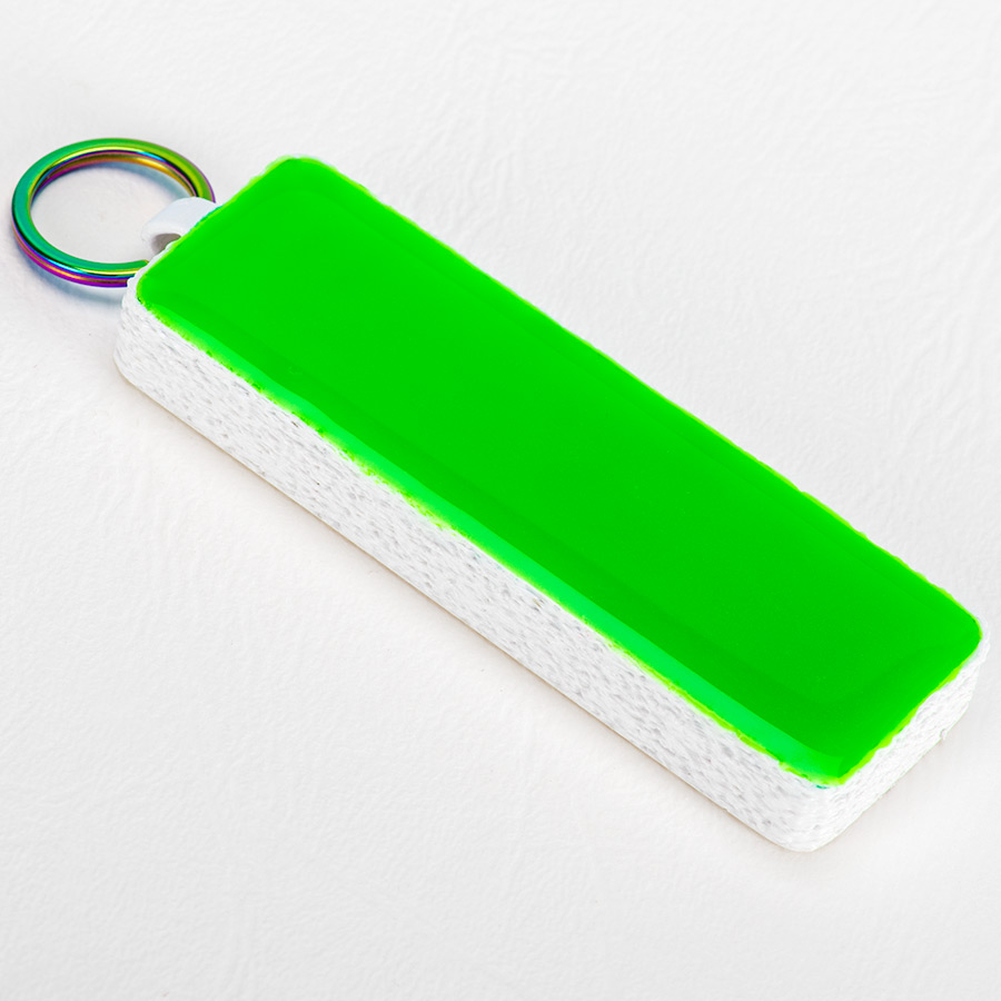 Fluoro Green Floating Keyring