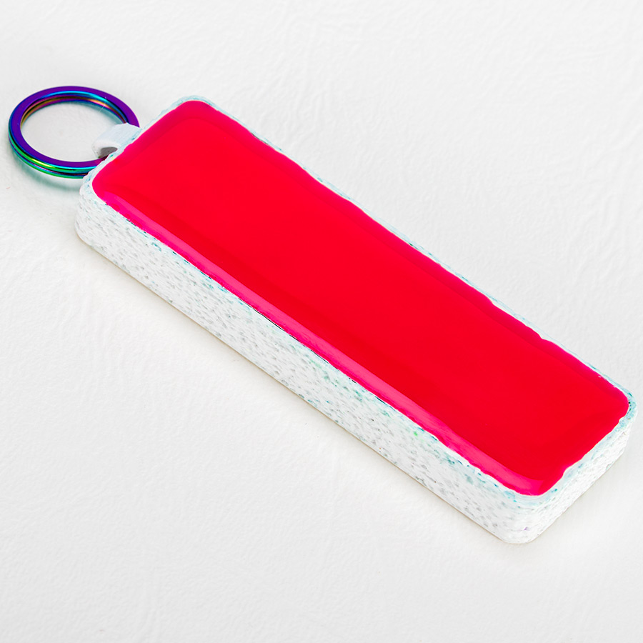 Fluoro Pink Floating Keyring