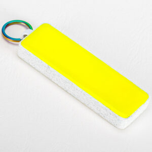 Fluoro Yellow Floating Keyring
