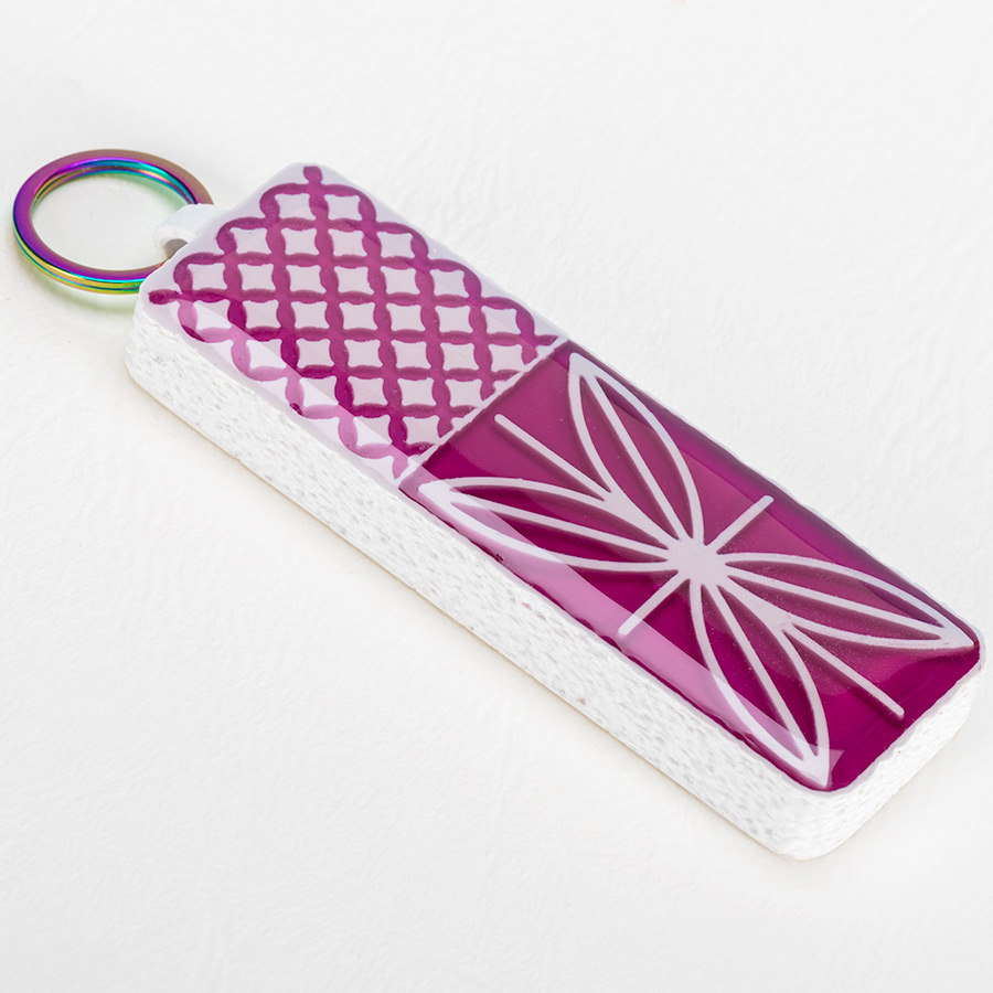Frangipani Floating Keyring