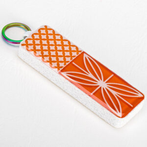 Frangipani Floating Keyring